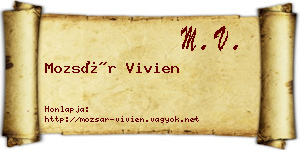 Mozsár Vivien névjegykártya